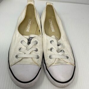 Converse White Canvas Slip-Ons
